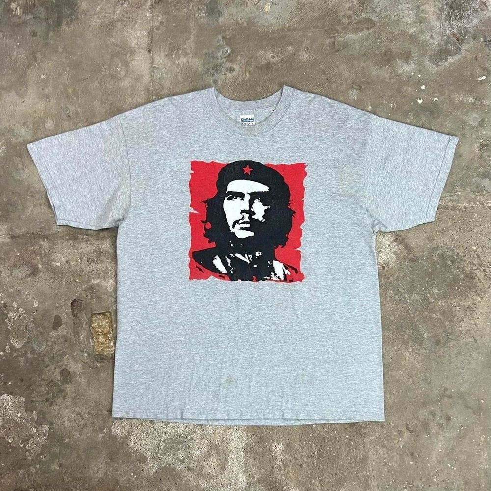 Vintage 90s Che Guevara Shirt Size XL Gray Rage Against The Machine Band